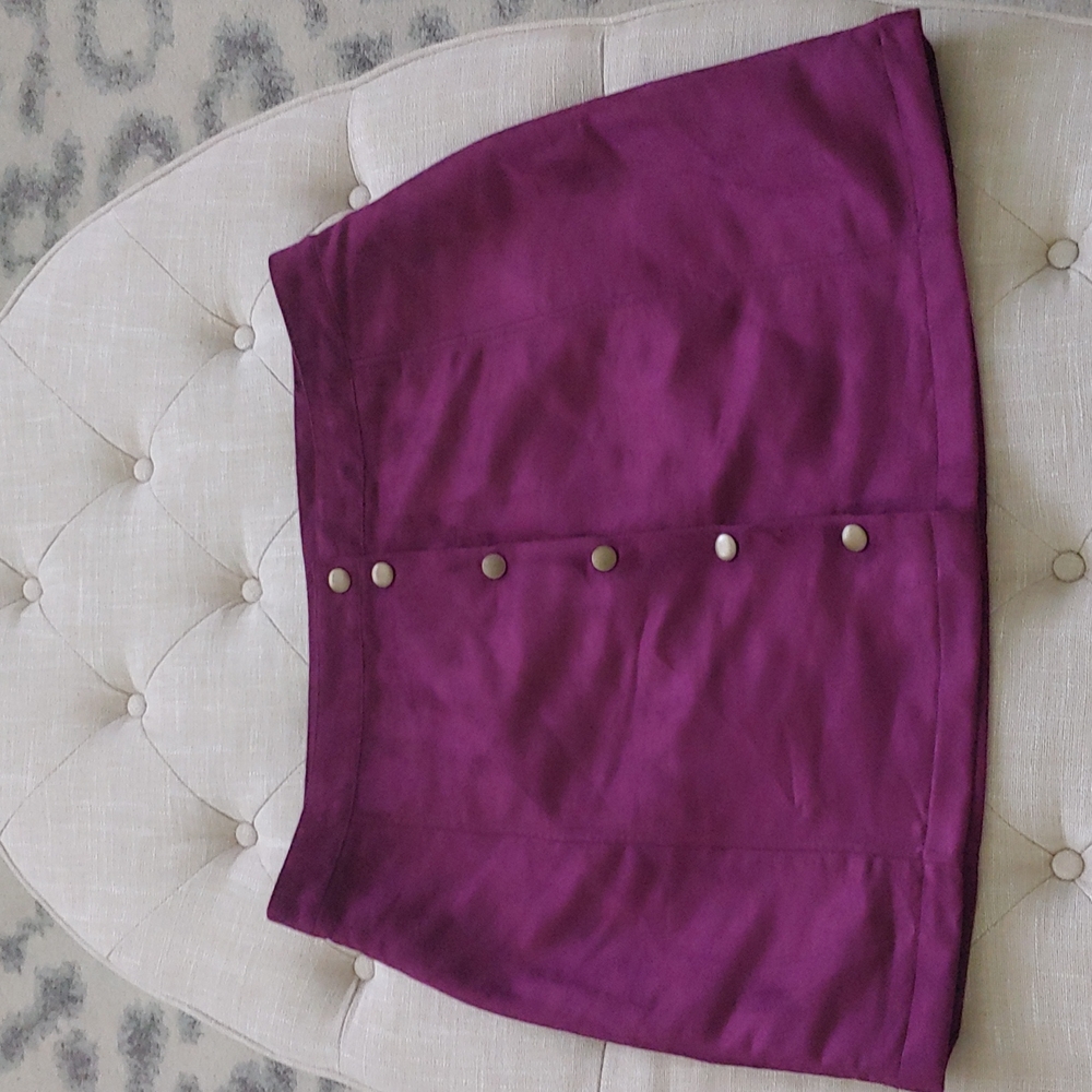 Old Navy Faux Suede 16 Mini Skirt Magenta …